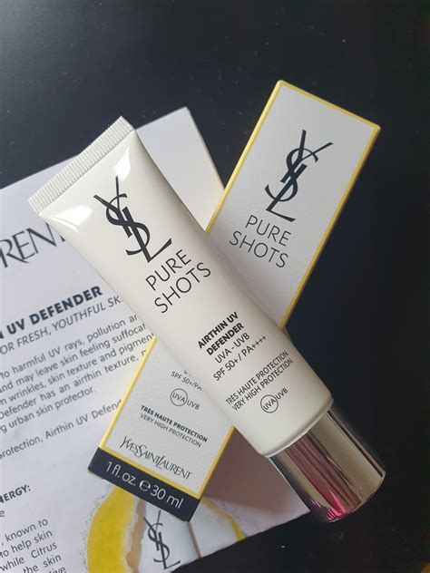 ysl pure shots airthin uv defender review|YSL Airthin UV Defender SPF50 Revie.